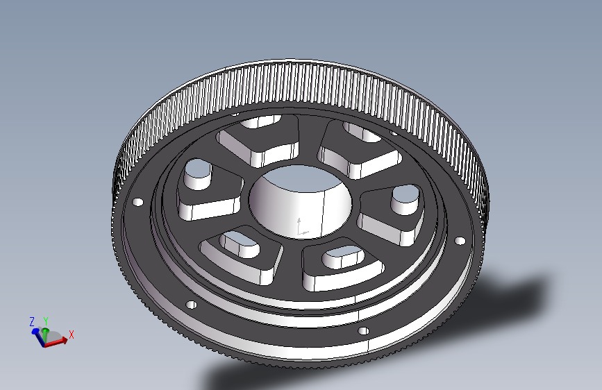 上EEF从动带轮_SOLIDWORKS 2018_模型图纸下载 – 懒石网