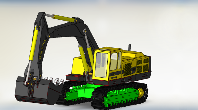 履带底盘挖掘机