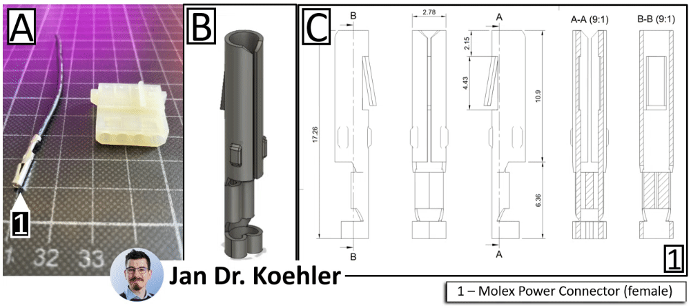 母头电源连接器