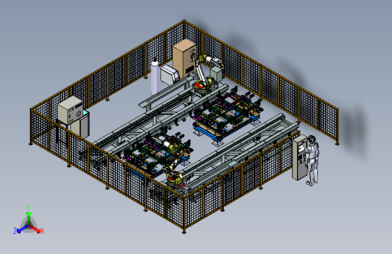 防护支架的机械手焊接工作站模拟