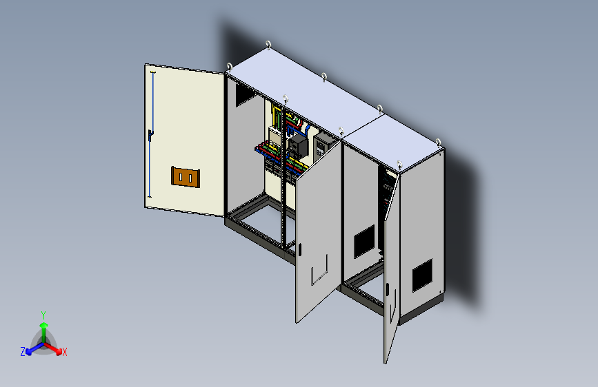 仿威图双电源软启动PLC柜