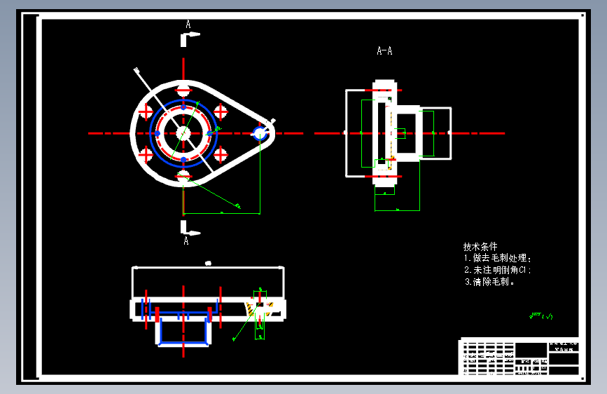 新型数控火焰切割机设计 CAD+说明书 主视图
