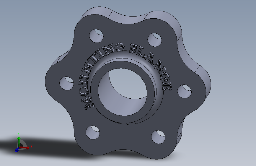 六螺栓法兰轴心