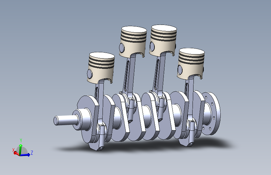 四柱发动机设计