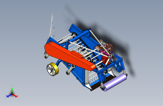 一种花生收获机SW三维图