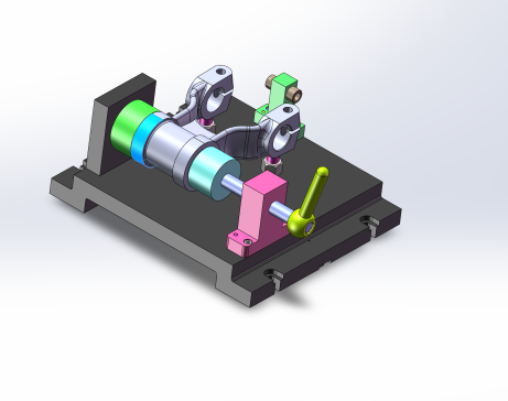 后钢板弹簧吊耳铣叉口内侧面夹具设计【含三维SW】