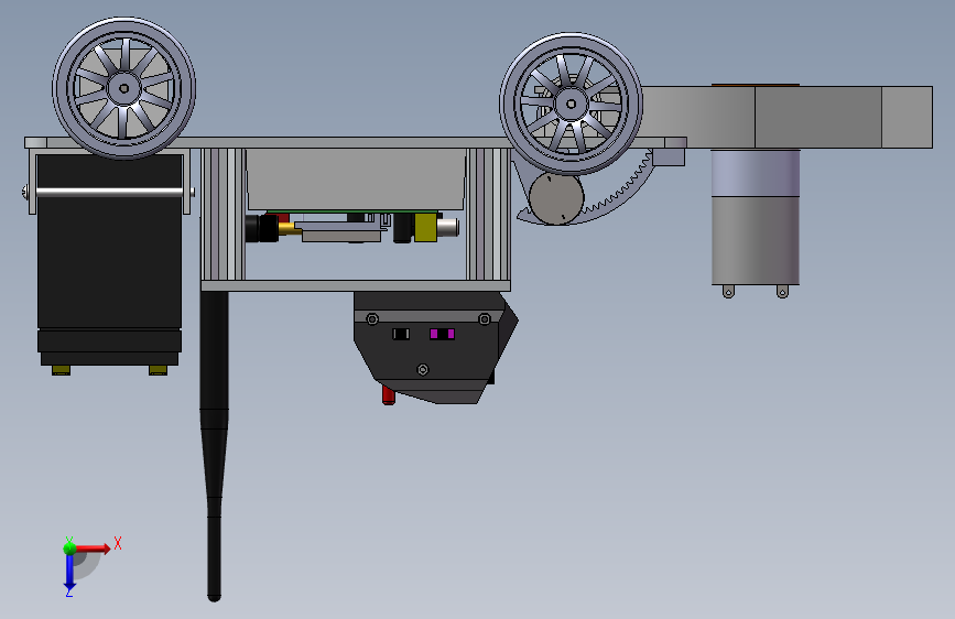 苗间锄草机器人设计及优化设计三维SW2014带参+CAD+说明书==234852=750 俯视图