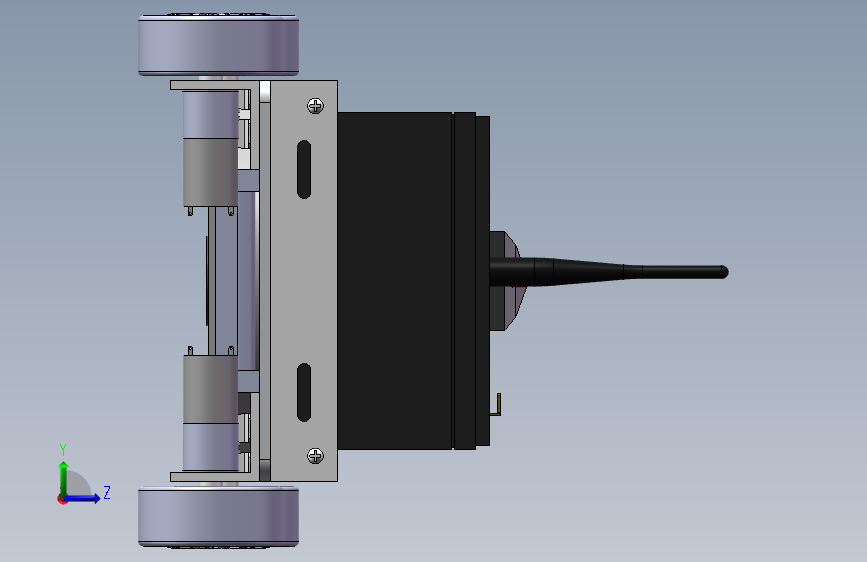 苗间锄草机器人设计及优化设计三维SW2014带参+CAD+说明书==234852=750 左侧视图