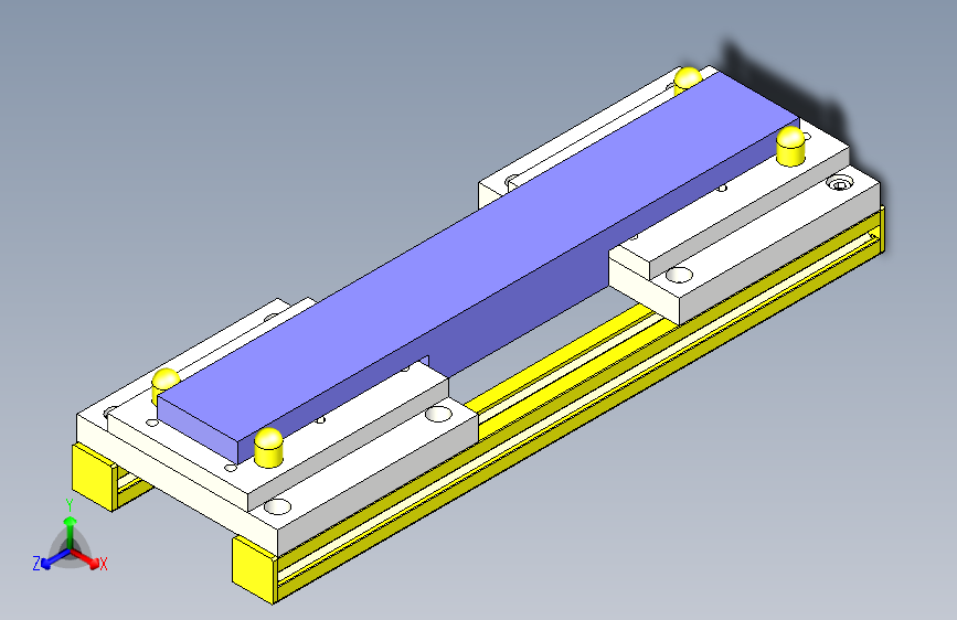 一款双支承面基准的平台模型