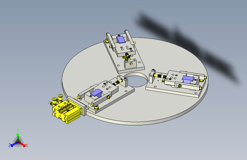 一款外部驱动式工件夹紧解除机构3D模型