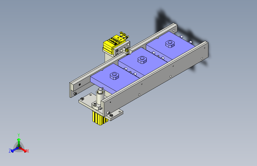 一款压板传送避让拦截机构3D模型