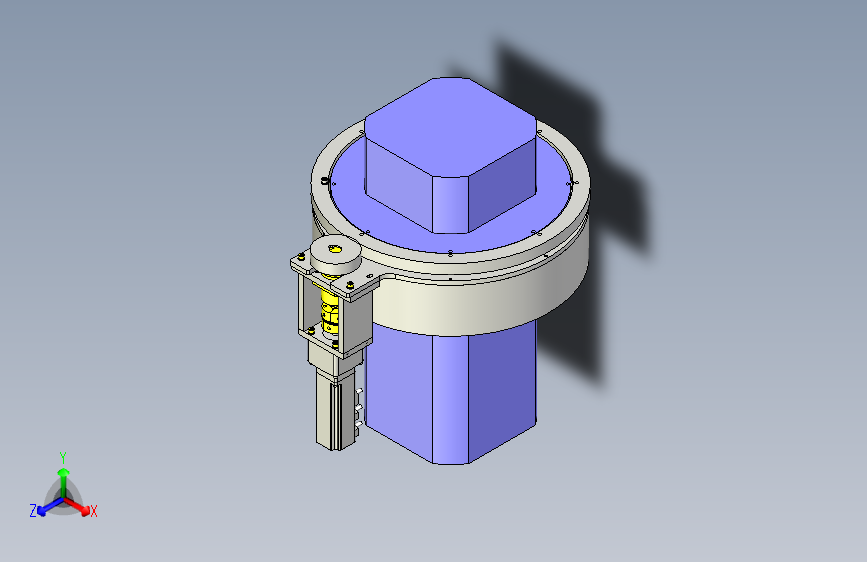一款中空的高刚性转台3D模型