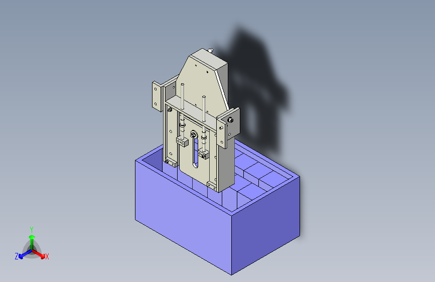 一种滚轮传送带挡块3D图纸 主视图