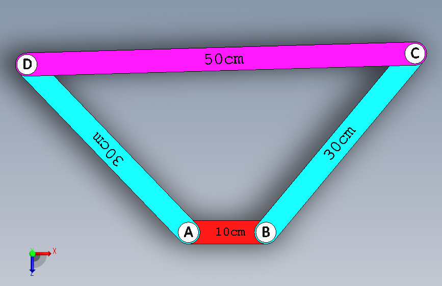 相邻的双等距曲柄