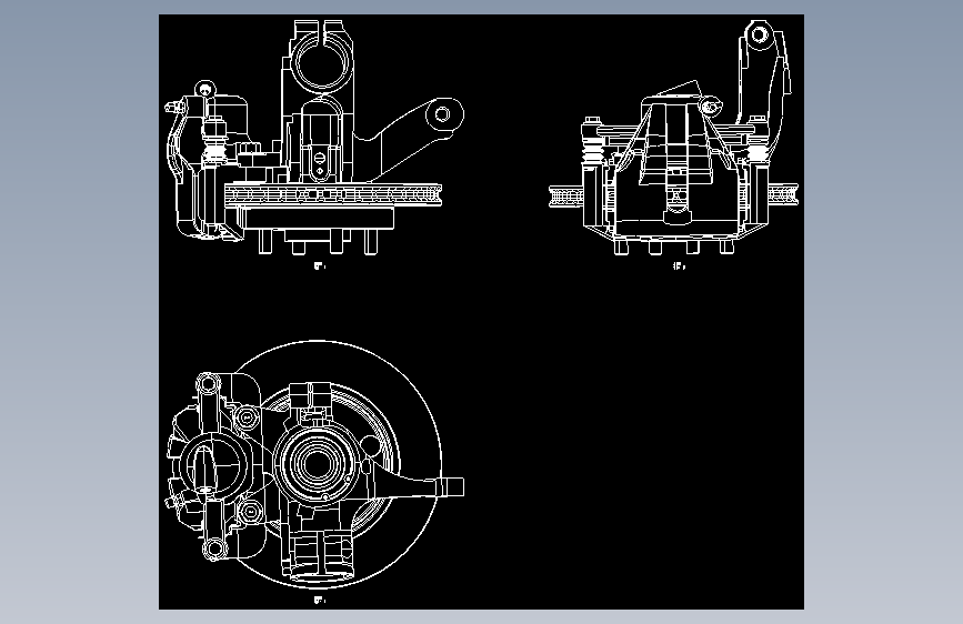 浮钳盘式制动器CAD图