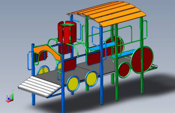 火车造型游乐场 stp