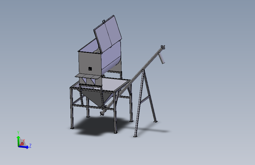 料斗和搅拌机 stp