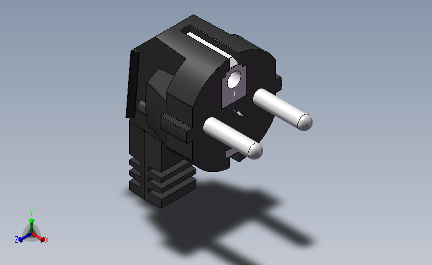 User Library-European Plug_ (4)_SOLIDWORKS 2011_模型图纸下载 – 懒石网