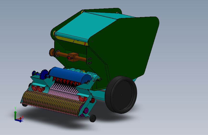 饲草打包机设计-牧草打捆机（含三维SW模型仿真+CAD图纸+说明书）