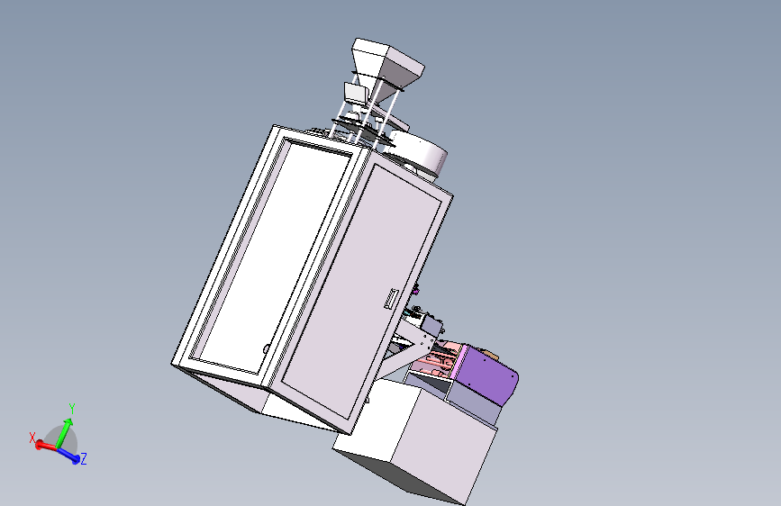 一种给袋式包装机结构3D+2D