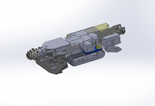 EBZ200悬臂式掘进机设计三维SW模型和工程图