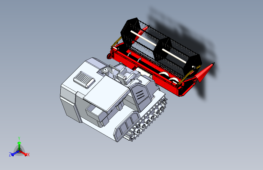 乘坐式小麦收割机设计【含SW三维图】