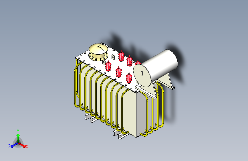 油浸式调压器800KVA三维立体图