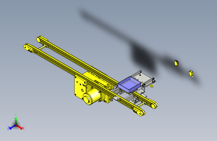 门连动升降机3D图纸