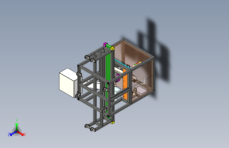 某手机电池测试生产线3D图纸