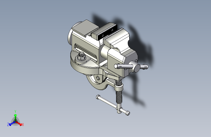 普通台钳模型3D图纸