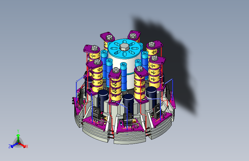 塞尔效应发电机内部结构3D三维模型