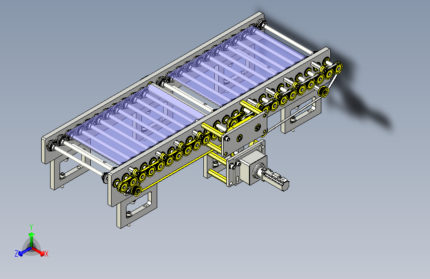 一款玻璃电路板输送机3D模型