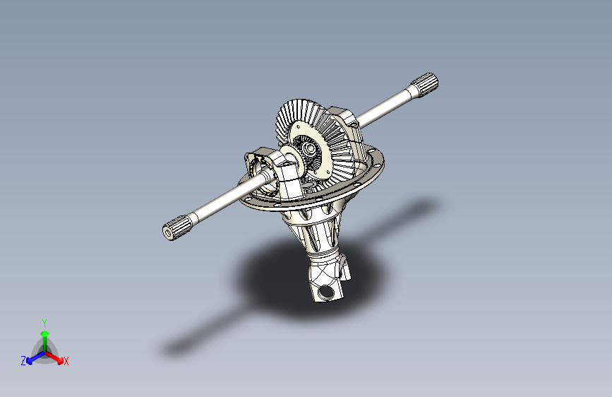 一款齿轮差速器3D模型