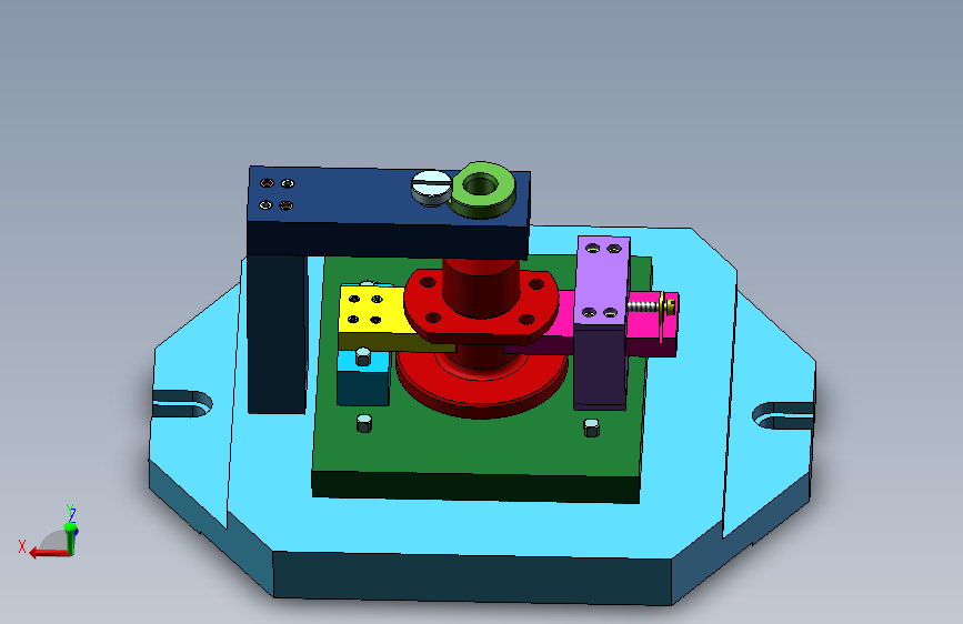 831004法兰盘钻φ20孔三维