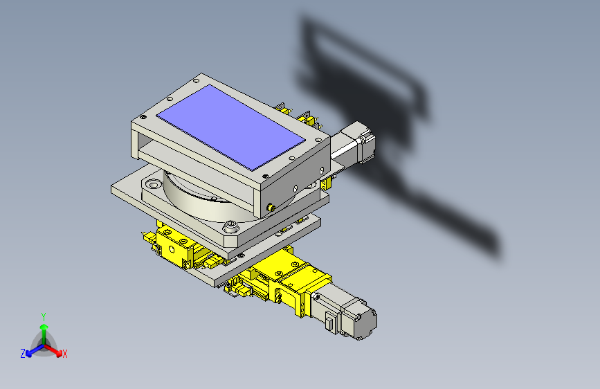 一款XYZ滑台3D图模型