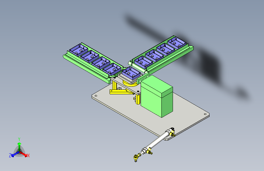 一款摆动工作台3D模型