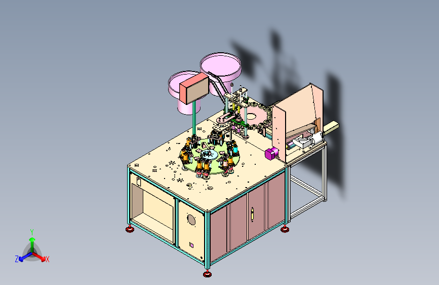 一款电池入壳扣弯机3D模型