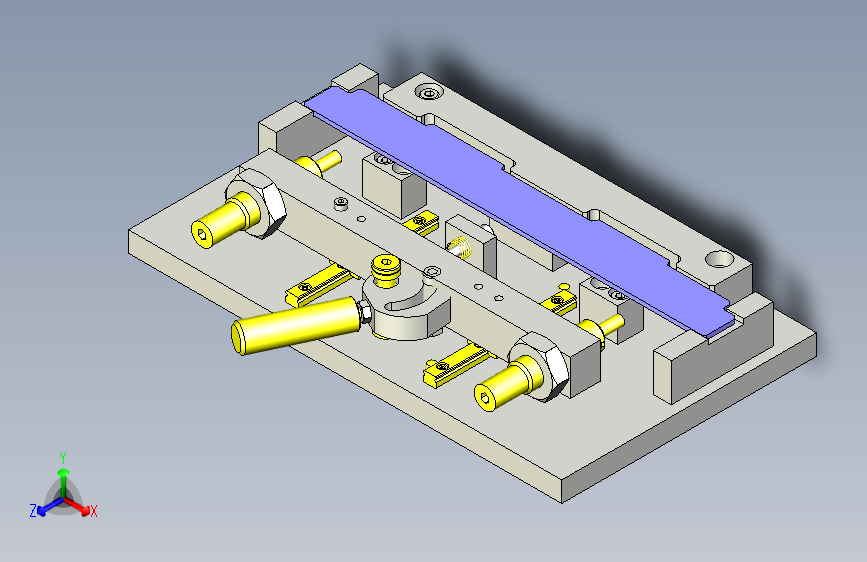 一款电路板固定夹具3D图纸