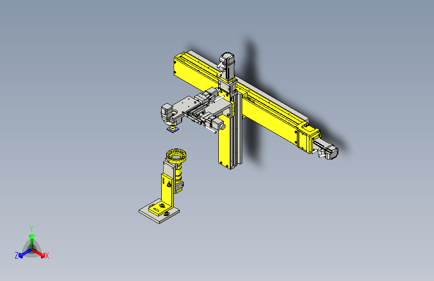 一款电子零件传送、检查装置3D模型