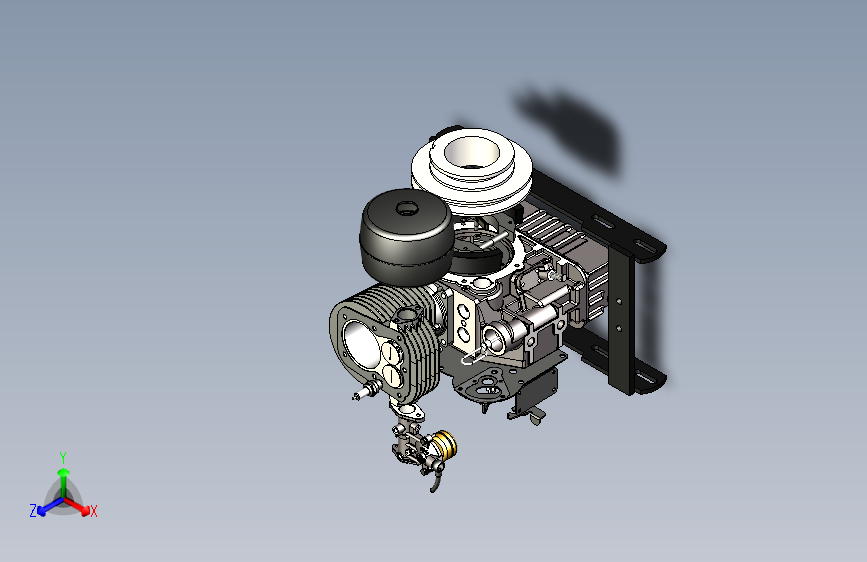 一款发动机3D数模三维模型