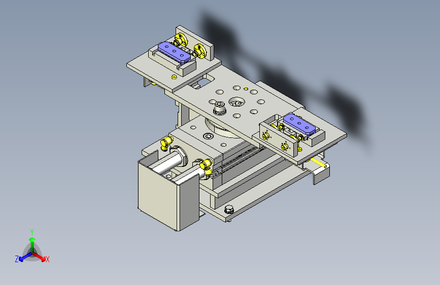 一款工件传送夹具拆装机构3D模型