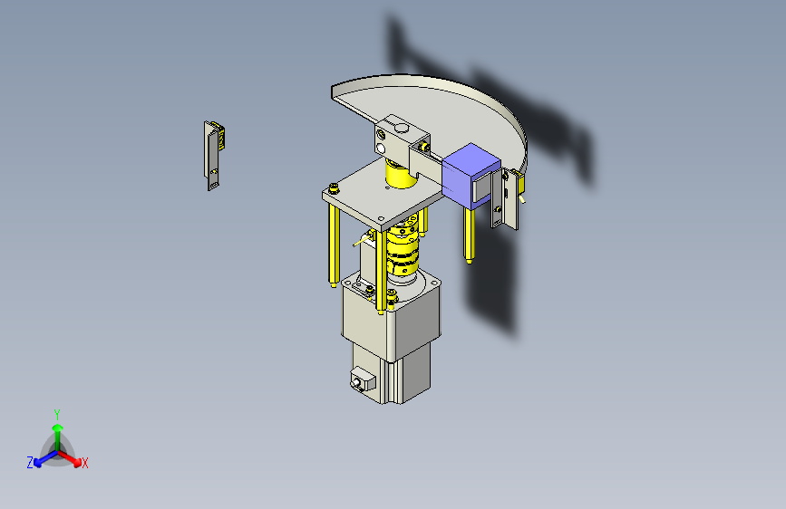 一款工件反转结构3D图模型