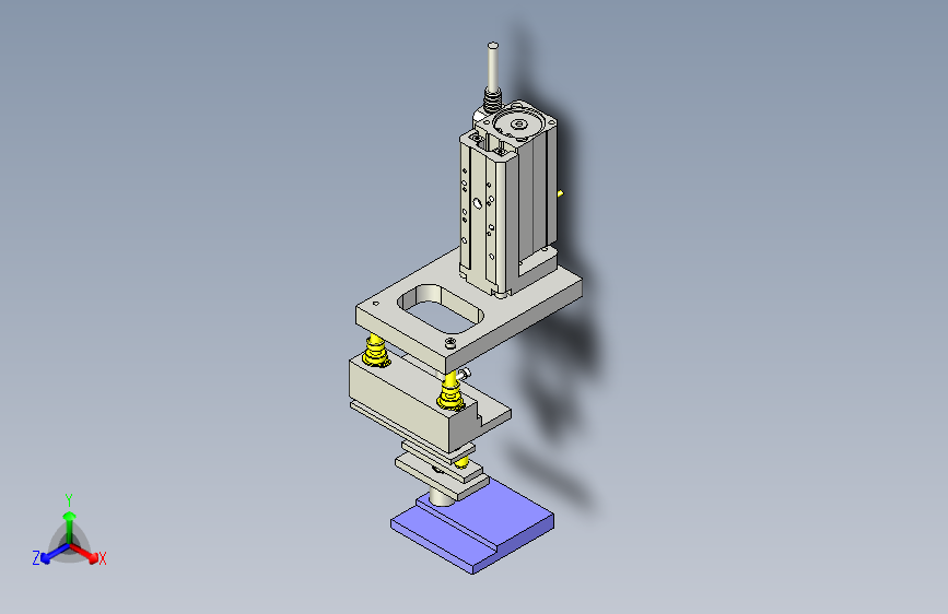 一款工件高度测定3D图