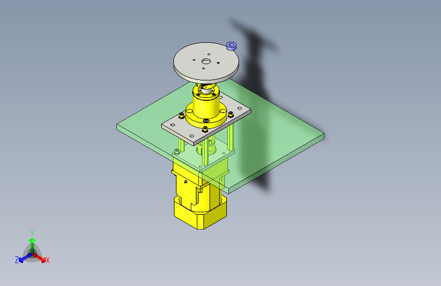 一款工件排出转台3D模型
