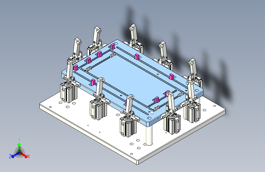 一款工装定位治具3D设计