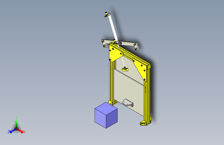 一款沟槽导轨卷帘门机构3D