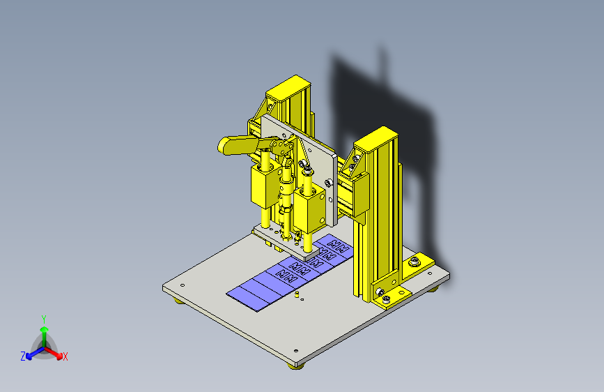 一款简易标识刻印夹具3D模型