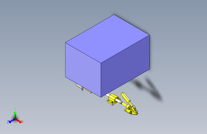 一款解除止回组件的远距离把手操作机构3D模型