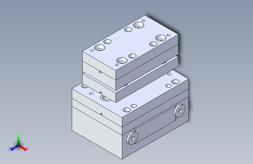 一款料带裁切治具3D图