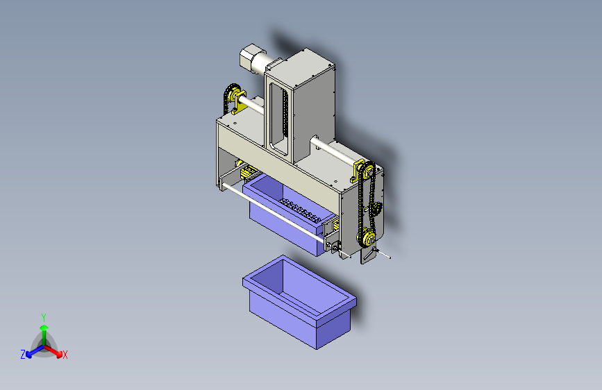 一款零件盒转移组件3D模型